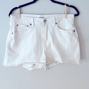 White Levis Denizen Cut-Off Denim Shorts High Rise 31” x 3”